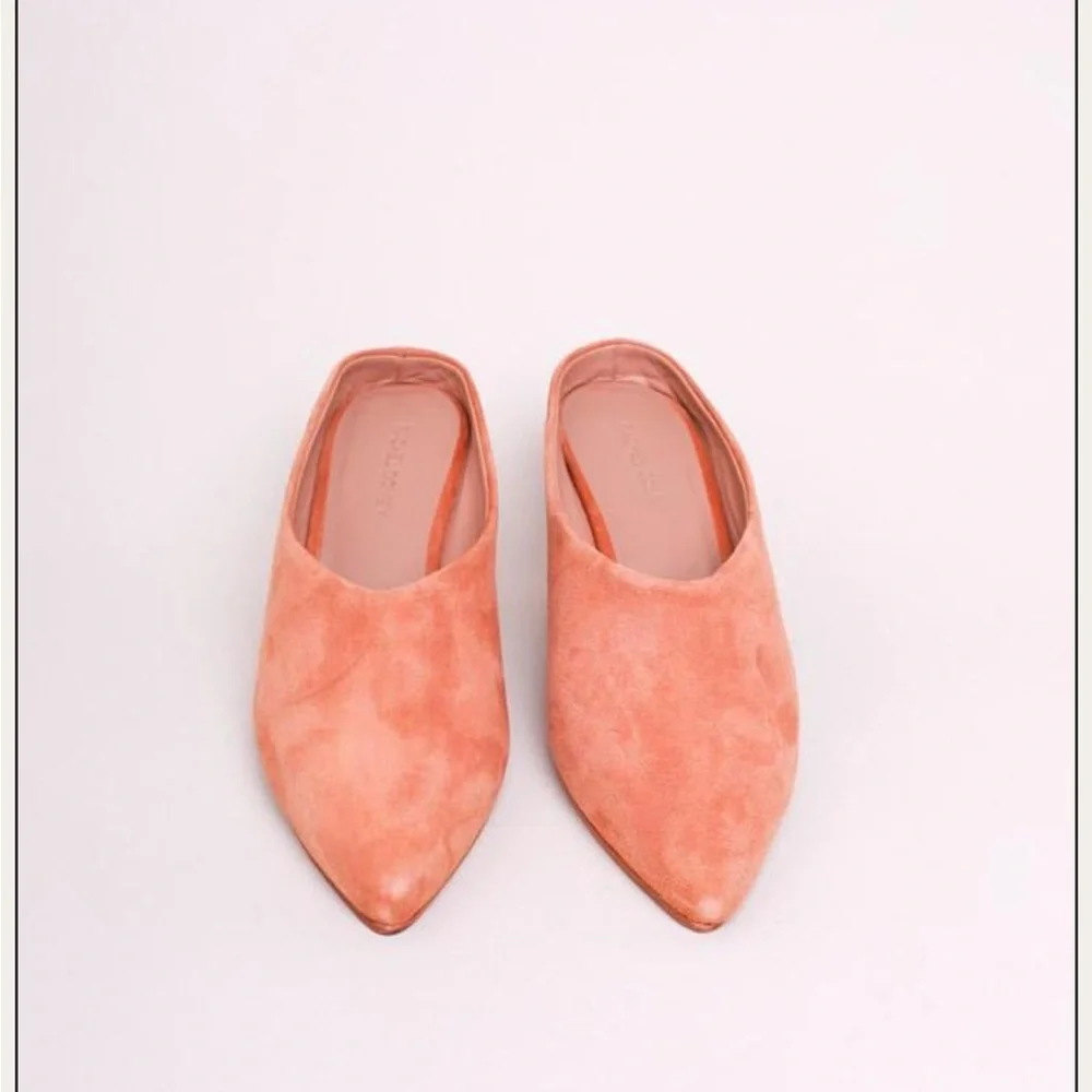 Rachel Comey Peach Suede Alder Mules Pumps - Picture 4 of 14